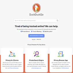 DuckDuckGo official site screenshot