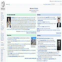 Screenshot Wikipedia home page screen in September 04, 2022