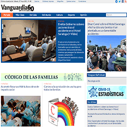 Screenshot vanguardia.cu home page screen in August 23, 2022