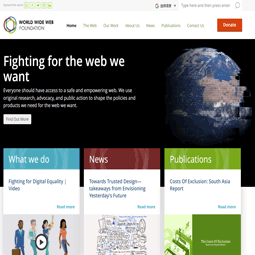 World Wide Web Foundation official site screenshot