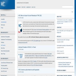 World Wide Web Consortium official site screenshot