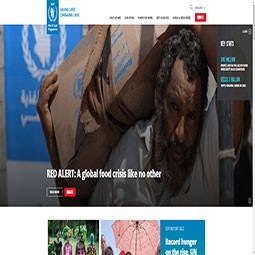 Screenshot World Food Programme home page screen in July 25, 2022