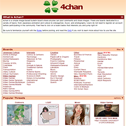 4chan official site screenshot